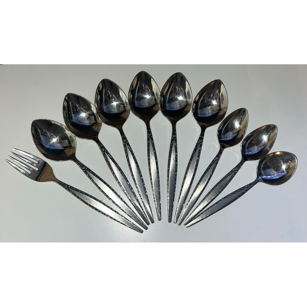 Lot of 10 Oneida Community Venetia Place Various Spoons &Fork Stainless Flatware